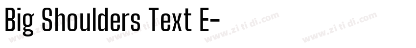 Big Shoulders Text E字体转换 Big Shoulders Text E字体转换